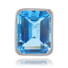 ITI NYC Emerald Shape Tapered Bezels With Airline in Sterling Silver (5.00 x 3.00 mm - 10.00 x 8.00 mm)