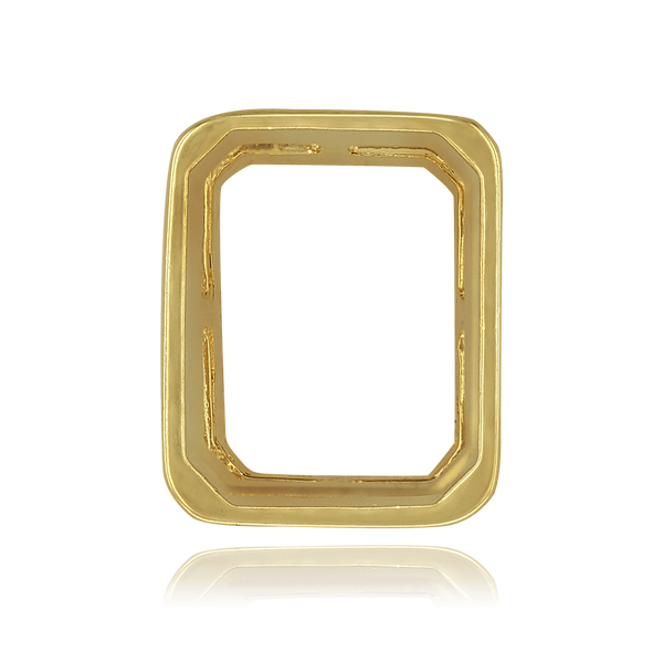 ITI NYC Emerald Shape Tapered Bezels With Airline in 14K Gold (5.00 x 3.00 mm - 10.00 x 8.00 mm)