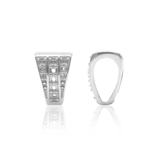 ITI NYC Stone Accented Bails with Textured Surface (6.5 mm - 9.0 mm)