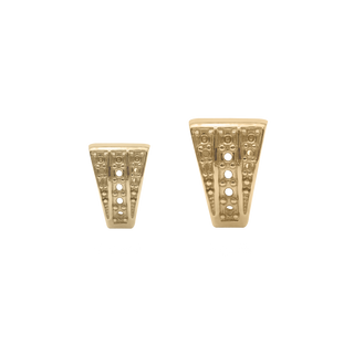 ITI NYC Stone Accented Bails with Textured Surface (6.5 mm - 9.0 mm)