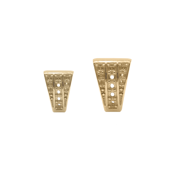 ITI NYC Stone Accented Bails with Textured Surface (6.5 mm - 9.0 mm)