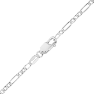 Forsyth St. Fancy Cable Chain Anklet in Sterling Silver
