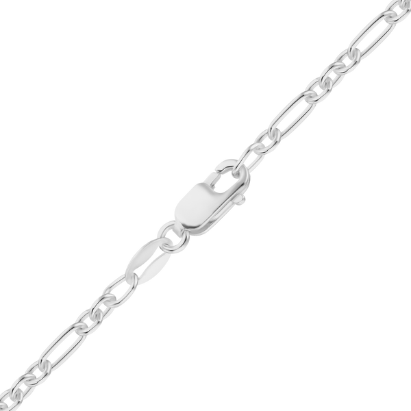 Forsyth St. Fancy Cable Chain Anklet in Sterling Silver
