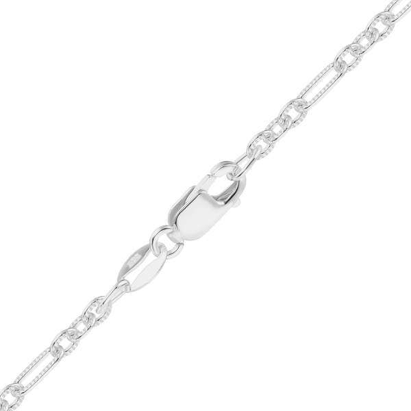 Forsyth St. Textured Cable Chain Bracelet in Sterling Silver