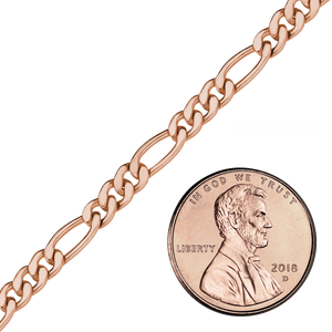 Bulk / Spooled Classic Figaro Chain in 14K Rose Gold-Filled (4.00 mm)