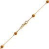 Finished Diamond by the Yard Cable Chain Bracelet in 14K Yellow Gold with Citrine Stones