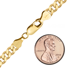 Load image into Gallery viewer, Finished Heavy Flat Curb Anklet in 14K Gold-Filled
