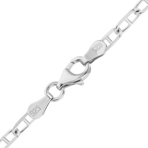 Arthur Ave. Anchor Chain Necklace in Sterling Silver
