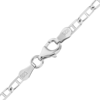 Arthur Ave. Anchor Chain Anklet in Sterling Silver