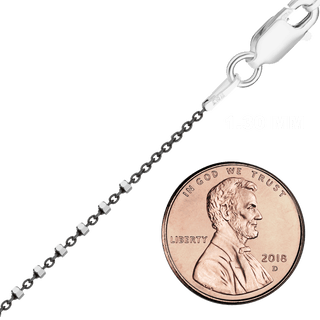 Nassau St. Multi-Studded Cable Chain Necklace in Sterling Silver