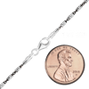 Baxter St. Bar Cable Chain Necklace in Sterling Silver Black Ruthenium Finish