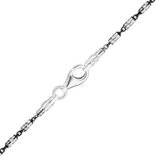Baxter St. Bar Cable Chain Necklace in Sterling Silver Black Ruthenium Finish