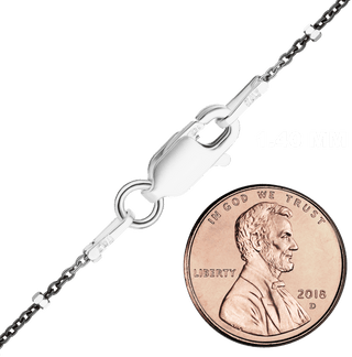 Nassau St. Studded Cable Chain Necklace in Sterling Silver