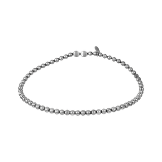 FAO Schwarz Bead Bracelet in Sterling Silver Black Ruthenium Finish