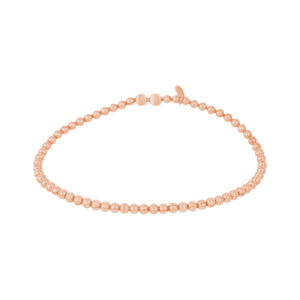 FAO Schwarz Bead Bracelet in Sterling Silver 18K Rose Gold Finish