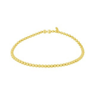 FAO Schwarz Bead Bracelet in Sterling Silver 18K Yellow Gold Finish