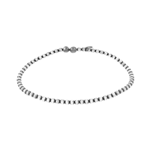 Fancy FAO Schwarz Bead Bracelet in Sterling Silver Black Ruthenium Finish