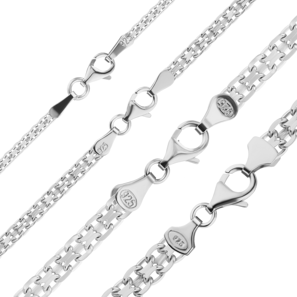 Broome St. Bizmark Chain Anklet in Sterling Silver