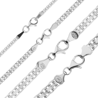 Broome St. Bizmark Chain Anklet in Sterling Silver