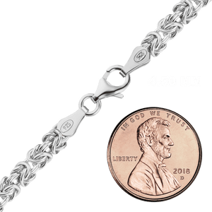 Bond St. Byzantine Chain Anklet in Sterling Silver