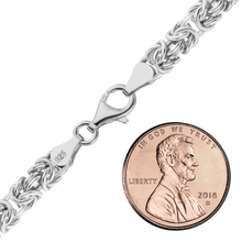 Load image into Gallery viewer, Bond St. Byzantine Chain Anklet in Sterling Silver
