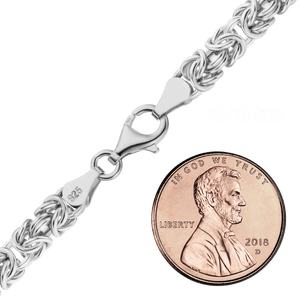 Bond St. Byzantine Chain Anklet in Sterling Silver