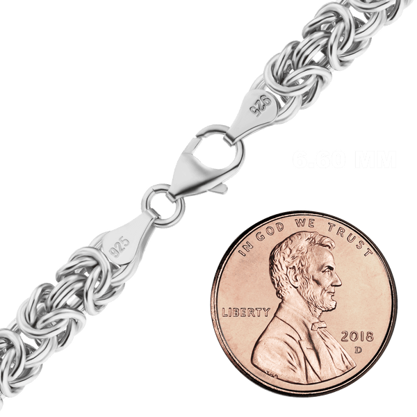 Bond St. Byzantine Chain Necklace in Sterling Silver