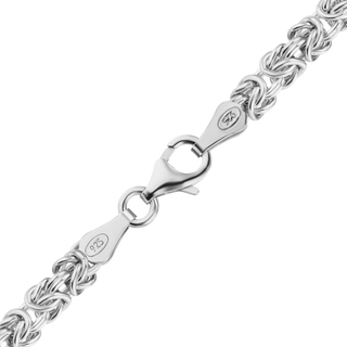 Bond St. Byzantine Chain Anklet in Sterling Silver