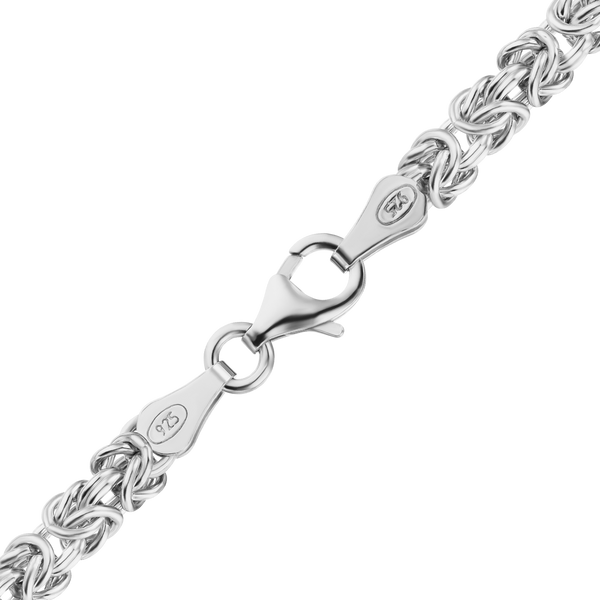 Bond St. Byzantine Chain Anklet in Sterling Silver