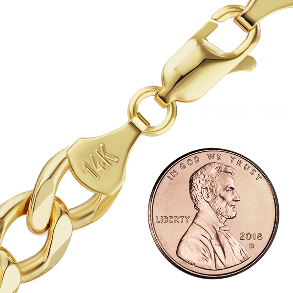 Fulton St. Figaro Anklet in 14K Yellow Gold