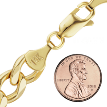 Load image into Gallery viewer, Fulton St. Figaro Bracelet in 14K Yellow Gold
