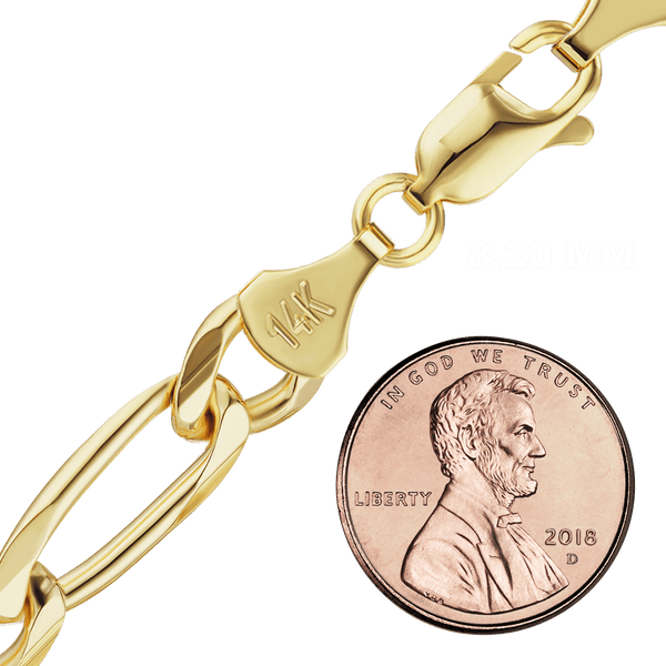 Fulton St. Figaro Necklace in 14K Yellow Gold
