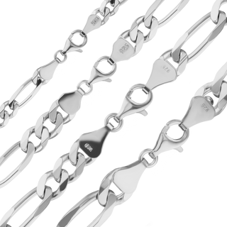 Fulton St. Figaro Chain Anklet in Sterling Silver