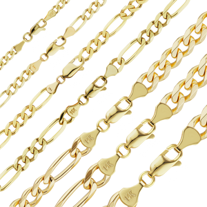 Fulton St. Figaro Chain Anklet in Yellow Gold