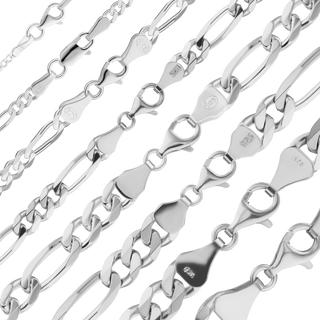 Fulton St. Figaro Chain Necklace in Sterling Silver