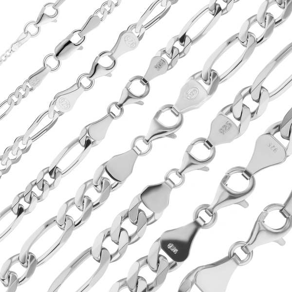 Fulton St. Figaro Chain Necklace in Sterling Silver