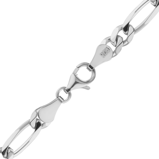 Fulton St. Figaro Chain Anklet in Sterling Silver