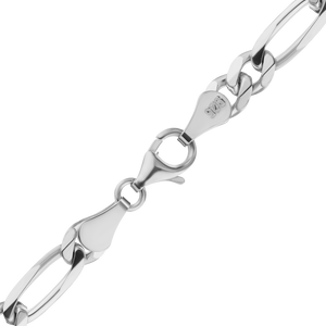 Fulton St. Figaro Chain Necklace in Sterling Silver