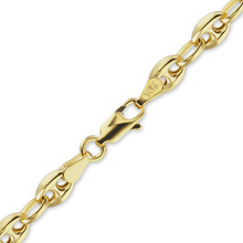 Load image into Gallery viewer, Greenwich Village Puffed Mariner Link Anklet in 14K Yellow Gold
