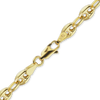 Greenwich Village Puffed Mariner Link Necklace in 14K Yellow Gold