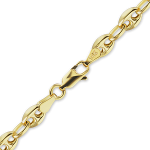 Greenwich Village Puffed Mariner Link Bracelet in 14K Yellow Gold