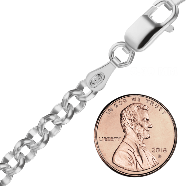Soho Rolo Chain Anklet in Sterling Silver