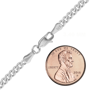 Bowery Curb Anklet in 14K White Gold