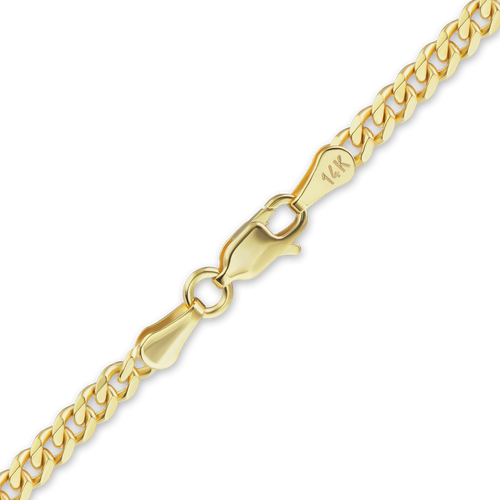 Bowery Hollow Curb Anklet in 14K Yellow Gold