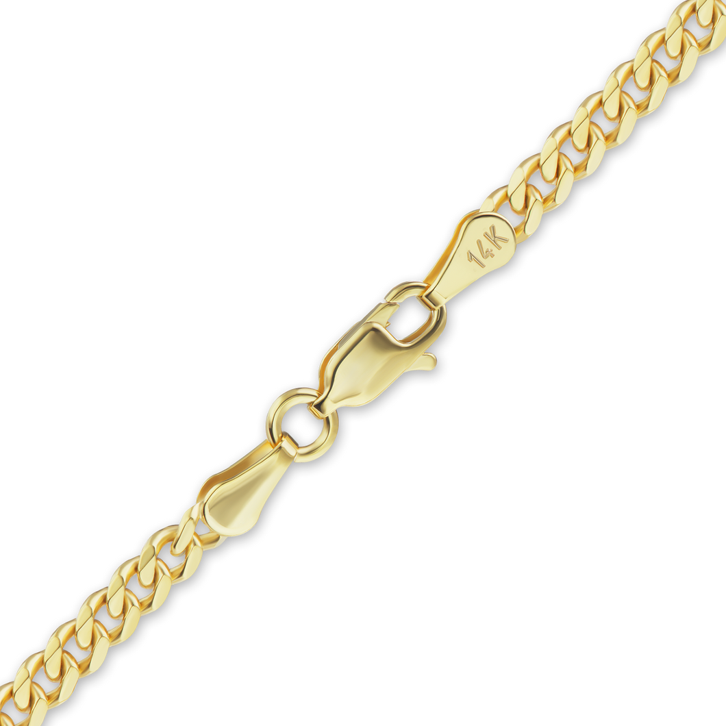 Bowery Curb Anklet in 18K Yellow Gold