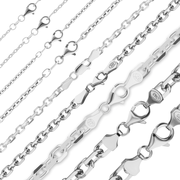 Delancey St. Diamond Cut Cable Chain Necklace in Sterling Silver