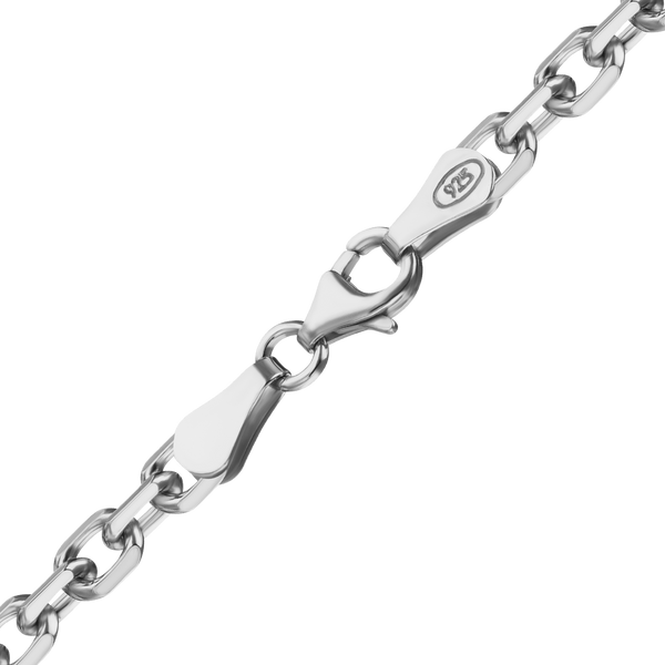 Delancey St. Diamond Cut Cable Chain Anklet in Sterling Silver