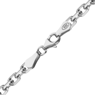 Delancey St. Diamond Cut Cable Chain Anklet in Sterling Silver