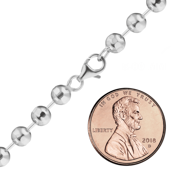 Broadway Bead Chain Bracelet in Sterling Silver