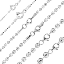 Load image into Gallery viewer, Broadway Bead Chain Necklace in Sterling Silver
